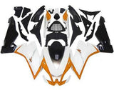 Aprilia RSV4 1000 Fairings (2009-2015) White, Orange, Black at KingsMotorcycleFairings.com
