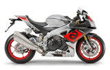 Aprilia RSV4 1000 Fairings (2016-2020) Matte Silver, Black, Red at KingsMotorcycleFairings.com