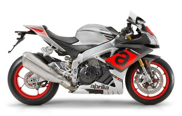Aprilia RSV4 1000 Fairings (2016-2020) Matte Silver, Black, Red at KingsMotorcycleFairings.com