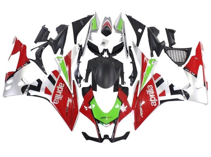 Aprilia RSV4 1000 Fairings (2016-2020) Red, Green, Silver at KingsMotorcycleFairings.com