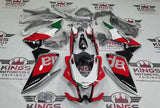 Aprilia RSV4 1000 Fairings (2016-2020) Red, Silver, Black, White at KingsMotorcycleFairings.com