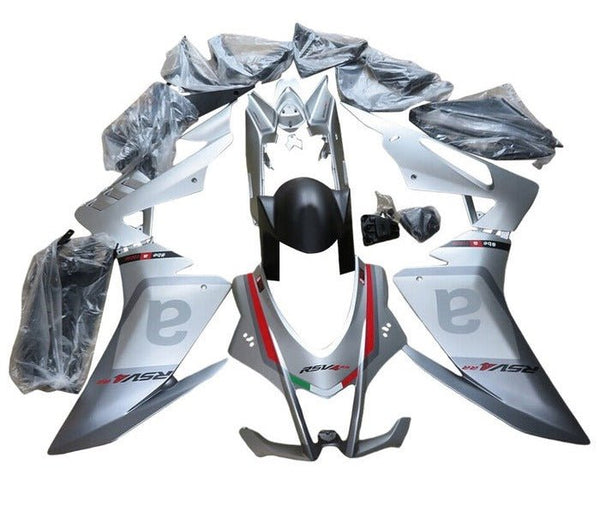 Aprilia RSV4 1000 Fairings (2016-2020) Silver, Gray, Red at KingsMotorcycleFairings.com