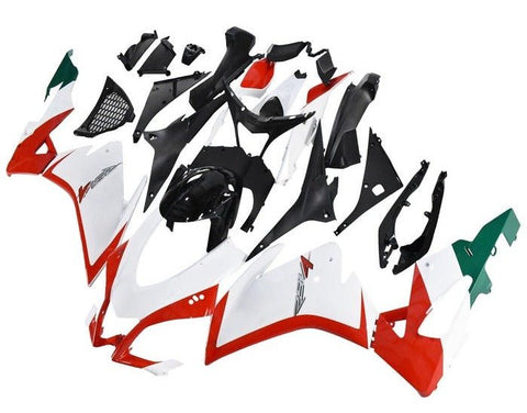 Aprilia RSV4 1000 Fairings (2016-2020) White, Red, Green, Black at KingsMotorcycleFairings.com