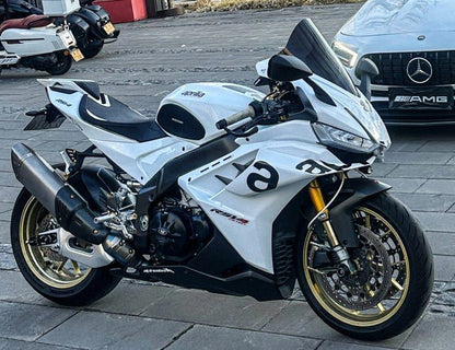 Aprilia RSV4 1100 Fairing kit (2021-2024) Gloss White, Black by KingsMotorcycleFairings.com