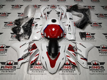 Aprilia RSV4 1100 Fairings (2021-2024) White, Red, Blue at KingsMotorcycleFairings.com
