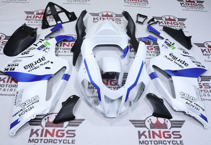 Aprilia RSV1000R Fairing Set (2003-2006) Matte White, Matte Blue from KingsMotorcycleFairings.com