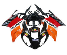 Aprilia RSV1000R Fairings (2003-2006) Black, Orange Repsol by KingsMotorcycleFairings.com