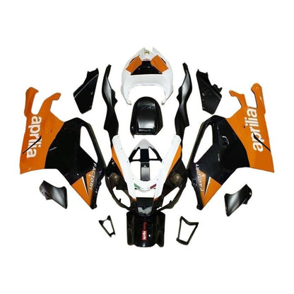 Aprilia RSV1000R Fairings (2003-2006) Black, Orange, White by KingsMotorcycleFairings.com
