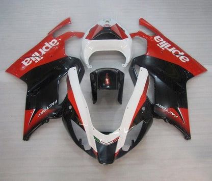 Aprilia RSV1000R Fairings (2003-2006) Black, White, Red by KingsMotorcycleFairings.com