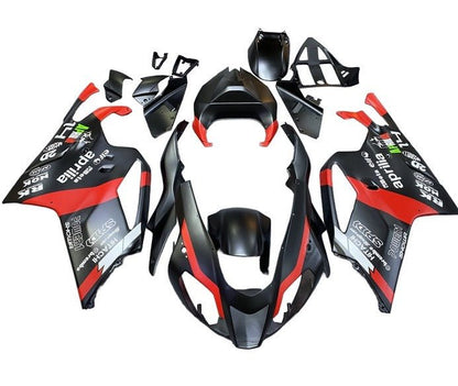 Aprilia RSV1000R Fairings (2003-2006) Matte Black, Red, White by KingsMotorcycleFairings.com