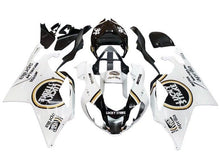 Aprilia RSV1000R Fairings (2003-2006) White, Black, Gold Lucky Strike by KingsMotorcycleFairings.com