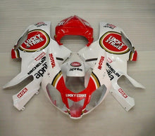 Aprilia RSV1000R Fairings (2003-2006) White, Red Lucky Strike by KingsMotorcycleFairings.com