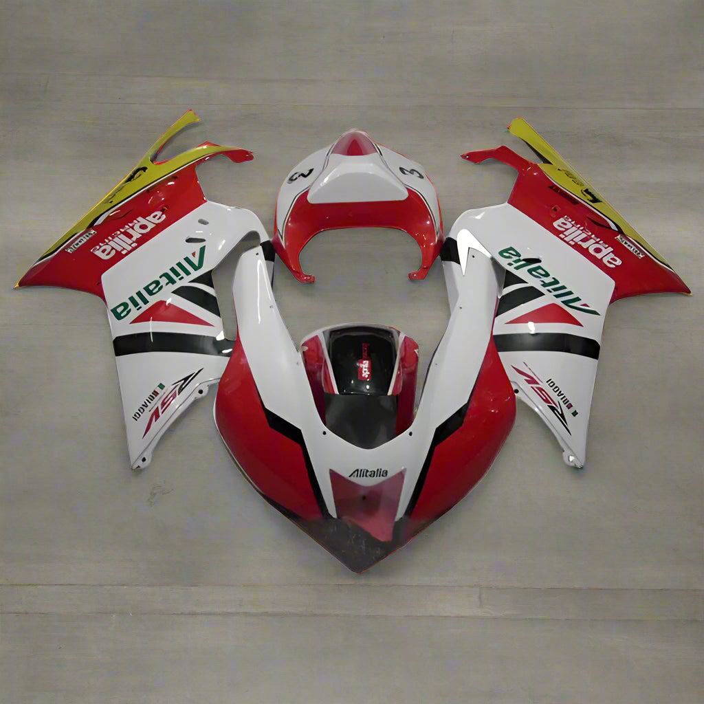 Aprilia RSV1000R Race Fairings (2003-2006) Red, White, Black #3 by KingsMotorcycleFairings.com