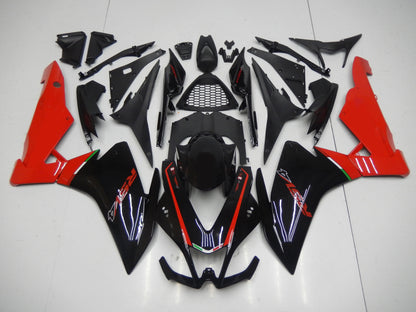 Aprilia RSV41000 Fairings (2009-2015) Black, Red Stripe at KingsMotorcycleFairings.com