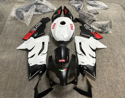 Aprilia RSV4 1100 Fairing Kit (2021-2024) Matte Black, White Lion at KingsMotorcycleFairings.com