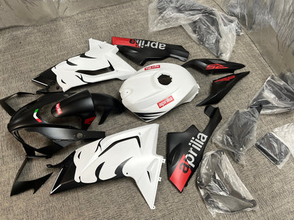 Aprilia RSV4 1100 Fairing Set (2021-2024) Matte Black, White Lion at KingsMotorcycleFairings.com