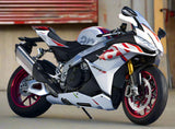 Aprilia RSV4 1100 Fairings (2021-2024) White, Red, Blue by KingsMotorcycleFairings.com