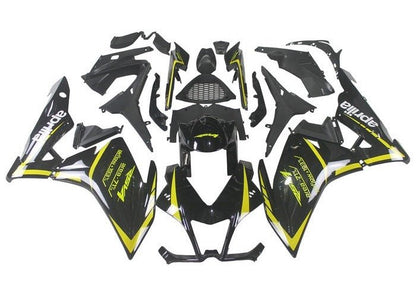 Aprilia RSV4 Fairings (2009-2015) Black, Yellow at KingsMotorcycleFairings.com