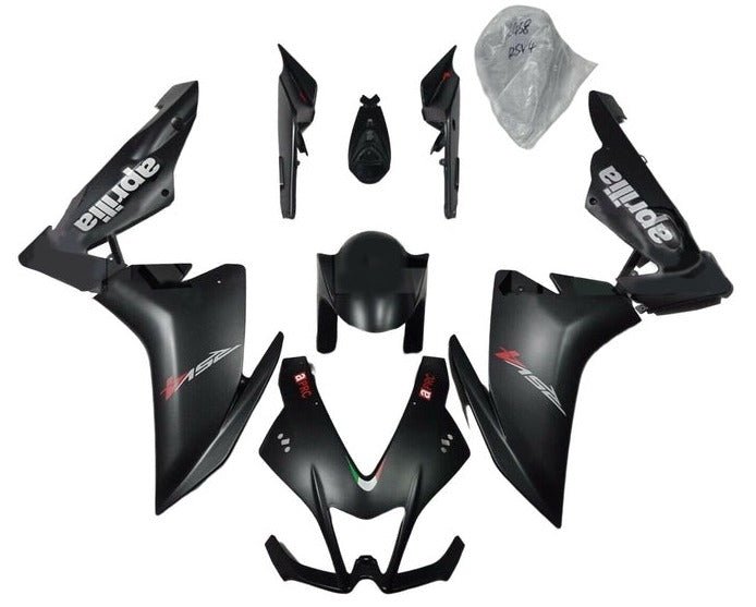 Aprilia RSV4 Fairings (2009-2015) Matte Black at KingsMotorcycleFairings.com