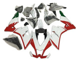 Aprilia RSV4 Fairings (2009-2015) Red, White, Green at KingsMotorcycleFairings.com