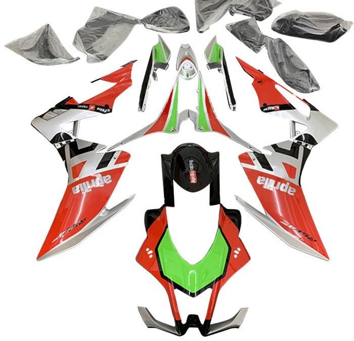 Aprilia RSV4 Fairings (2016-2020) Red, Silver, Green at KingsMotorcycleFairings.com