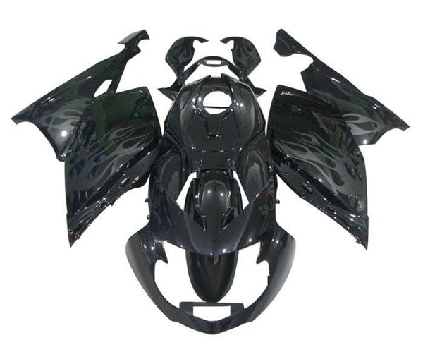 BMW K1200S Fairings (2005-2010) Black Flames at KingsMotorcycleFairings.com