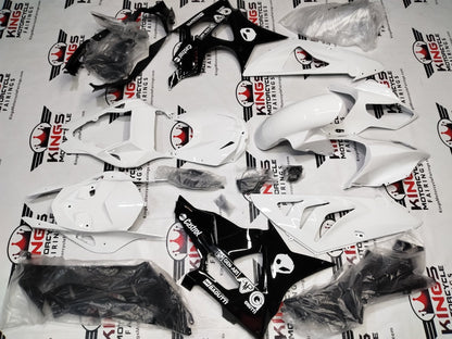 BMW S1000RR Fairing Kit (2009-2014) White, Black at KingsMotorcycleFairings.com