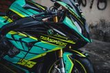 BMW S1000RR Fairing Kit (2015-2016) Black, Turquoise, Yellow at KingsMotorcycleFairings.com
