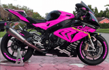 BMW S1000RR Fairing Kit (2017-2018) Pink, Black HP4 at KingsMotorcycleFairings.com
