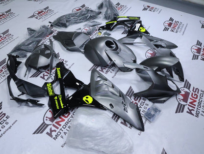 BMW S1000RR Fairing Set (2009-2014) Matte Silver, Gloss Black, Yellow at KingsMotorcycleFairings.com