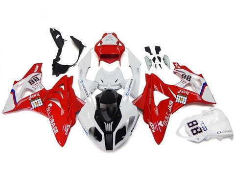 BMW S1000RR Fairings (2009-2014) Red, White #88 at KingsMotorcycleFairings.com