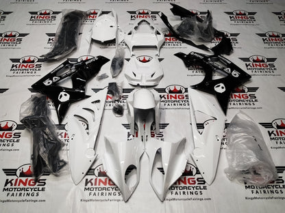 BMW S1000RR Fairings (2009-2014) White, Black at KingsMotorcycleFairings.com