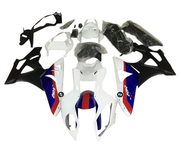 BMW S1000RR Fairings (2009-2014) White, Blue, Red Stripe at KingsMotorcycleFairings.com