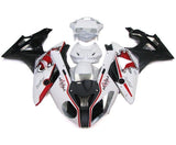 BMW S1000RR Fairings (2009-2014) White, Red Stripe at KingsMotorcycleFairings.com