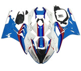 BMW S1000RR Fairings (2009-2014) White, Red, Blue Stripes at KingsMotorcycleFairings.com