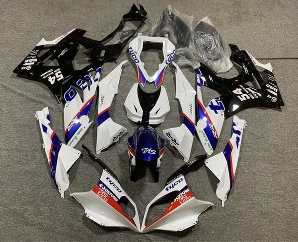 BMW S1000RR Fairings (2009-2014) White, Red, Blue Tyco at KingsMotorcycleFairings.com
