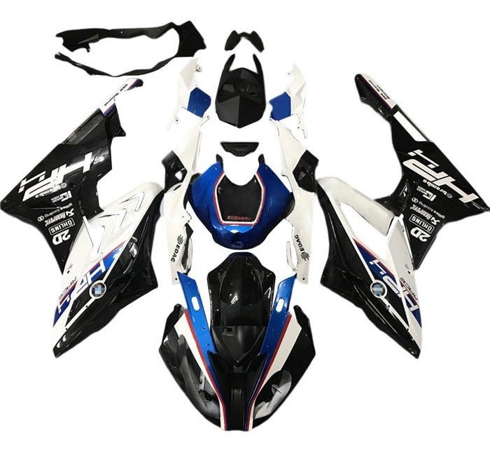 BMW S1000RR Fairings (2015-2016) Black, White, Blue HP at KingsMotorcycleFairings.com