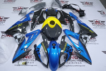 BMW S1000RR Fairings (2015-2016) Blue, Faux Carbon Fiber, Yellow at KingsMotorcycleFairings.com