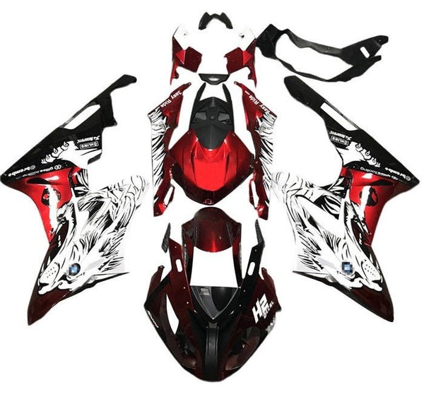 BMW S1000RR Fairings (2015-2016) Candy Red, White Lion at KingsMotorcycleFairings.com