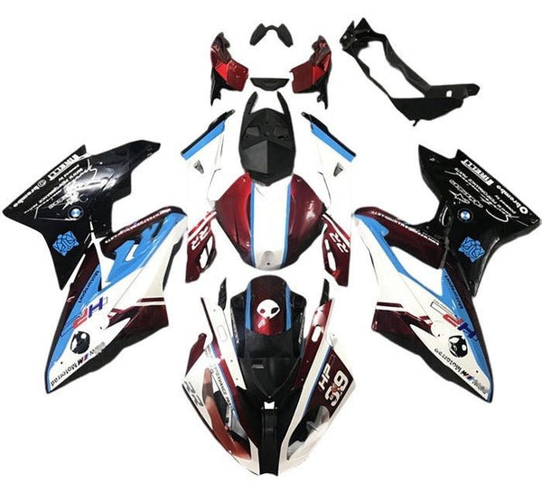 BMW S1000RR Fairings (2015-2016) Dark Red, White, Blue, Black at KingsMotorcycleFairings.com