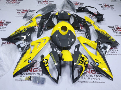 BMW S1000RR Fairings (2015-2016) Faux Carbon Fiber, Yellow from KingsMotorcycleFairings.com