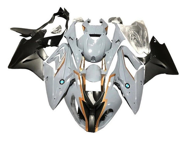 BMW S1000RR Fairings (2015-2016) Gray, Gold, Matte Black at KingsMotorcycleFairings.com