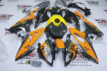 BMW S1000RR Fairings (2015-2016) Orange, Faux Carbon Fiber, Yellow from KingsMotorcycleFairings.com