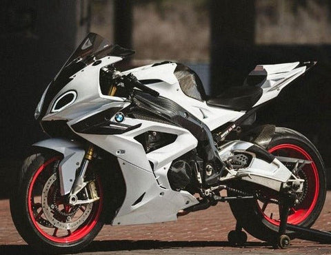 BMW S1000RR Fairings (2015-2016) White, Faux Carbon Fiber at KingsMotorcycleFairings.com
