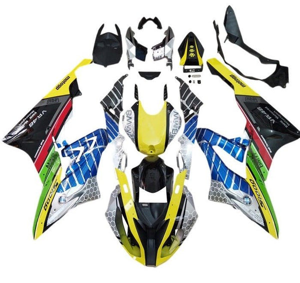 BMW S1000RR Fairings (2015-2016) Yellow, Multicolored at KingsMotorcycleFairings.com