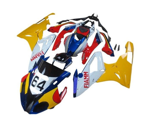 BMW S1000RR Fairings (2015-2016) Yellow, White Fiamm at KingsMotorcycleFairings.com