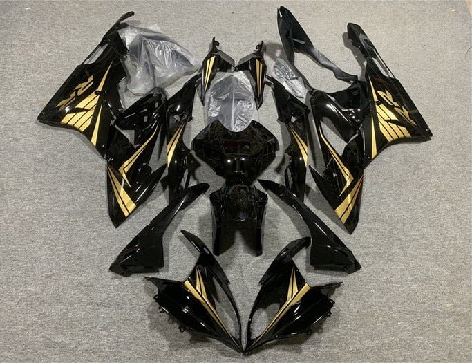 BMW S1000RR Fairings (2017-2018) Black, Gold RR at KingsMotorcycleFairings.com