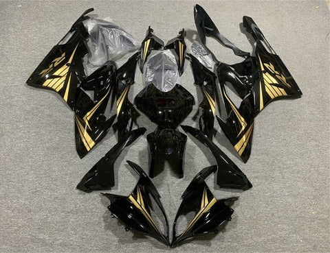 BMW S1000RR Fairings (2017-2018) Black, Gold RR at KingsMotorcycleFairings.com