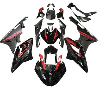 BMW S1000RR Fairings (2017-2018) Black, Matte Black, Red RR at KingsMotorcycleFairings.com