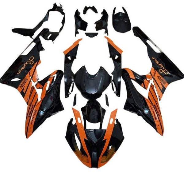 BMW S1000RR Fairings (2017-2018) Black, Orange at KingsMotorcycleFairings.com